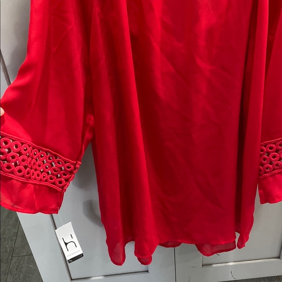 Vibrant Red Women's Top by Hannah - Picture 4 of 5